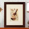 KINOWA "Violin" Wood-Painting Original Handmade Quilling Kit, Musical Instrument, Made In Japan