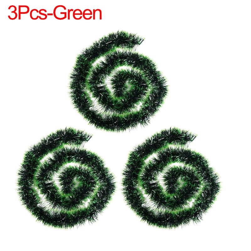 3/1 Stück Weihnachtsbaum-Band-Anstecker Weihnachtsbaumschmuck Hausparty Weihnachts-Girlande Deko Baumschmuck Grüner Stock Lametta Partyzubehör