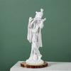Resins White Krishna Figurine Standing Hindu God of Love 10Inch Sculpture Collectible Ornament for Home Office Decors