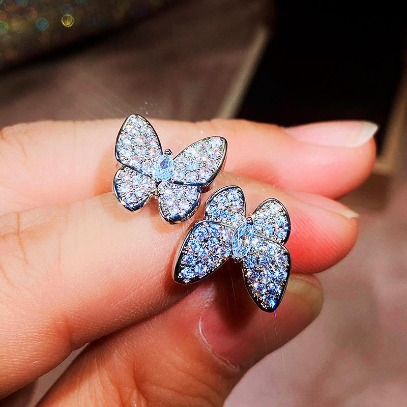 2021 Style, Butterfly Zircon Celebrity Three-piece Jewelry Set