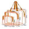 Portable 3-Piece PVC Transparent Cosmetic Bag Set – Large Capacity Waterproof Travel Toiletry Organizer