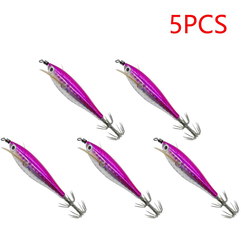 5-15PCS Luminous Fishing Bait Fishing Lure Hook Octopus Cuttlefish Fishing Bait Simulation Squid Hook Fluorescent Fishing Lures 5PCS