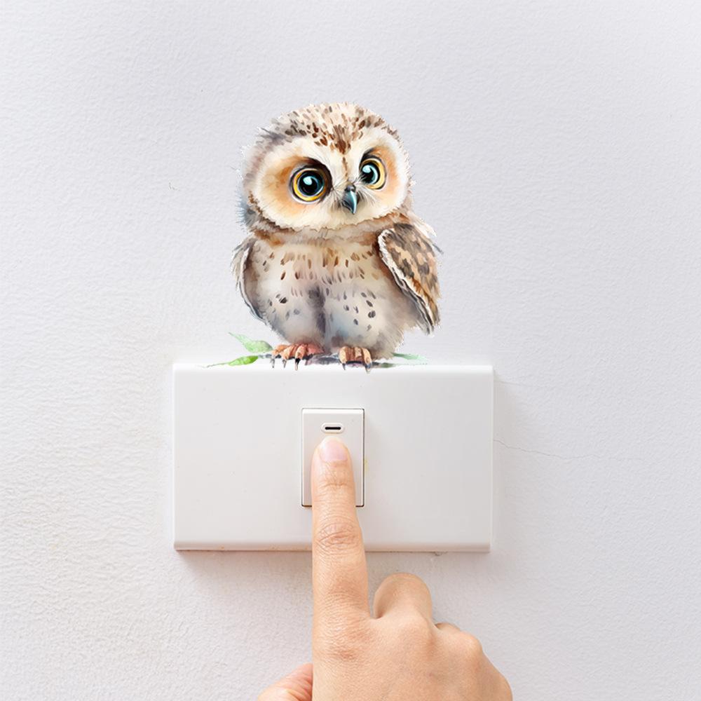 Painted Relief Flower Bedroom Living Room Switch Sticker Decorative Beautification Wall Sticker Self-adhesive