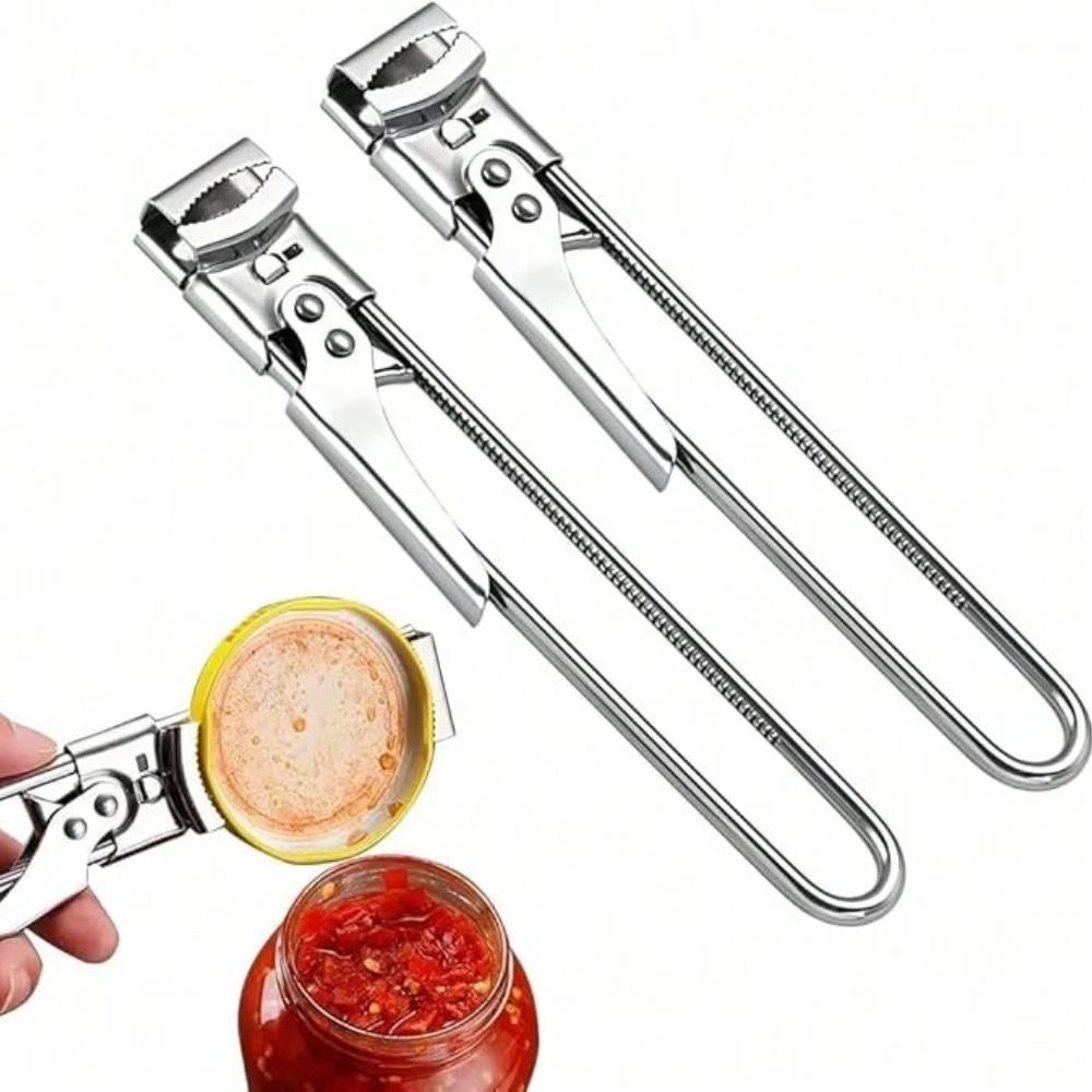 Adjustable Multifunctional Stainless Steel Can Opener, Master Jar And Bottle Opener, Kitchen Gadgets Tight Grip Lid Opener, Kitchen Essential