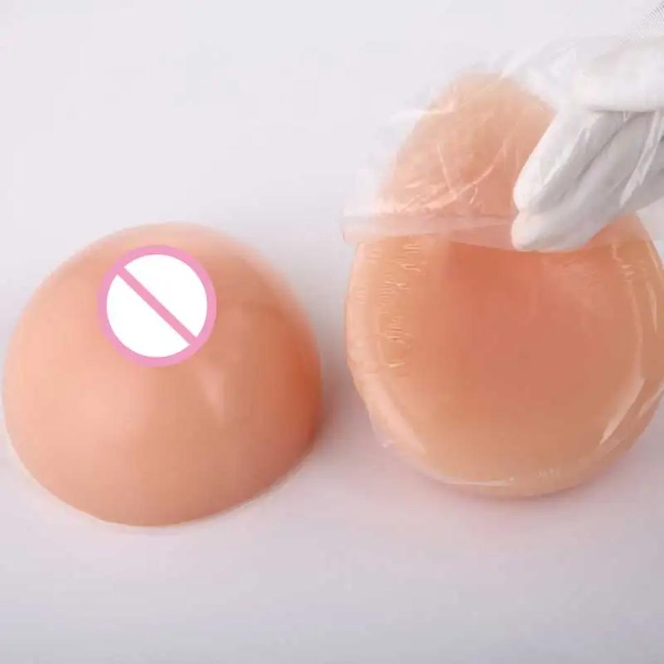 Realistic Silicone Adhesive False Breast Forms Male Crossdresser Shemale Fake Boobs/with Bra for Drag Queen Cosplay Transvestite