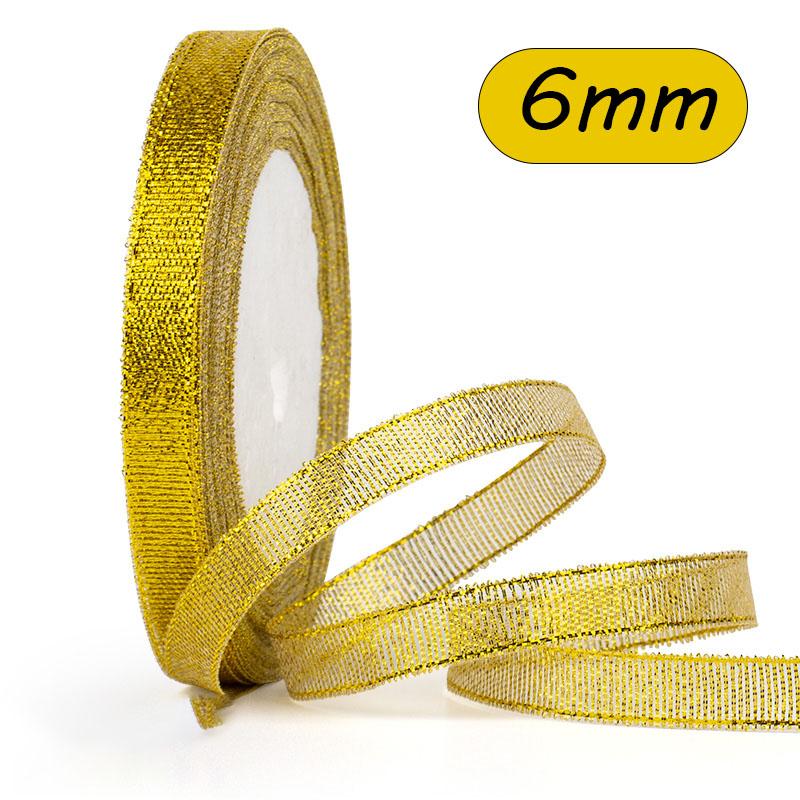 25Yards Natural Satin Ribbons Crafts Sewing Party Wedding Gold Ribbon Gift Wrap Bow DIY Organza Ribbon Christmas Home Decoration