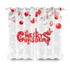 Merry Christmas Curtains Festival Home Interior Set Double Layer Windows Suitable Bedroom Light Blocking Made Of Polyester Decor Window Treatment