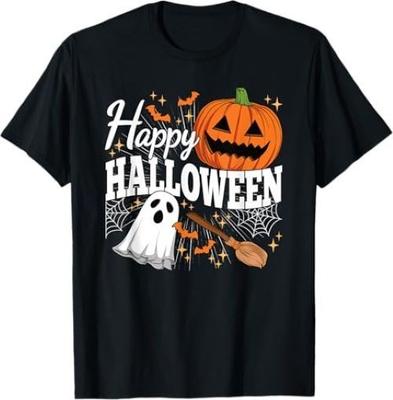 Happy Halloween Ghost Scary Pumpkin Men Women Kids T-Shirt
