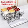 Professional Kitchen Spices Organizers 6/8 Grids Stainless Steel Storage Container Seal Lid For Baking Cooking Essential