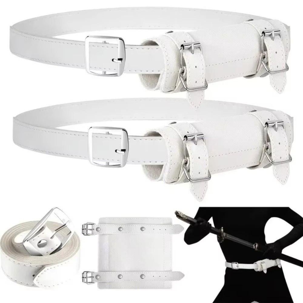 Buckled Loop Samurai Sword Belt Leather Cosplay Sword Waist Strap Costume Role Play
