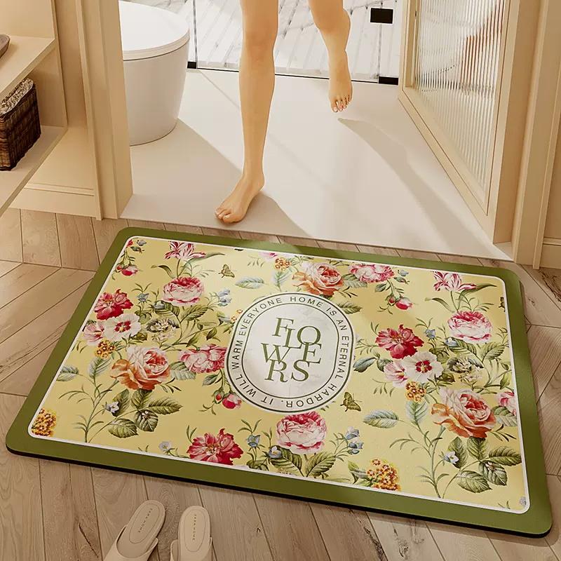 Nordic Bathroom Rugs Anti Slip Bath Mat Foot Mats Quick Dry Shower Carpet Toilet Rugs Door Mat Washable For Living Room
