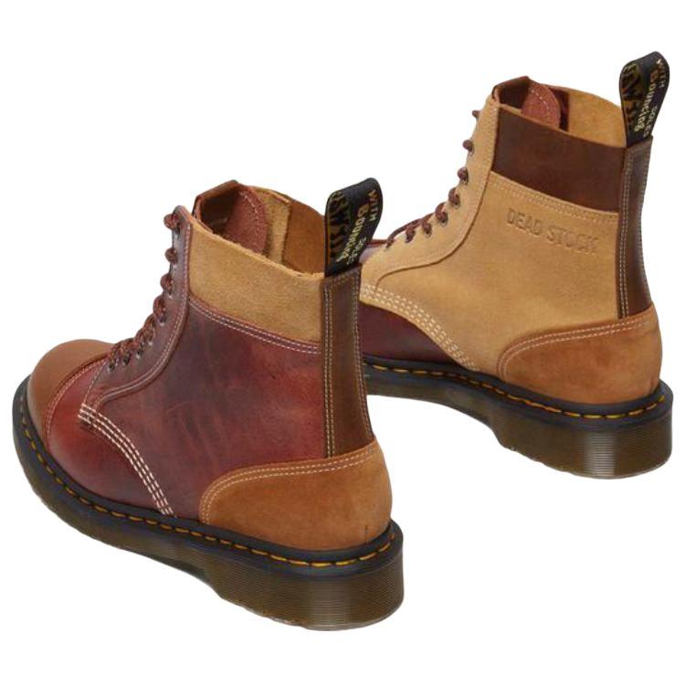 Dr. Martens Leather Comfortable Versatile Short Martin Boots Women boots Brown 31857649