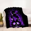 Nightmare Before Christmas Jack Skellington T-Shirt Halloween Purple ShirtBlanket Flannel Throw Blanket for Sofa, Bed, Travel, Camping, Office