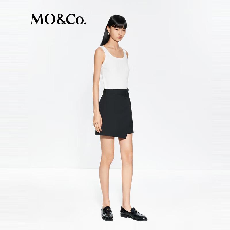 MO&Co. 2025 Summer Asymmetric High-Waist A-Line Mini Skirt S