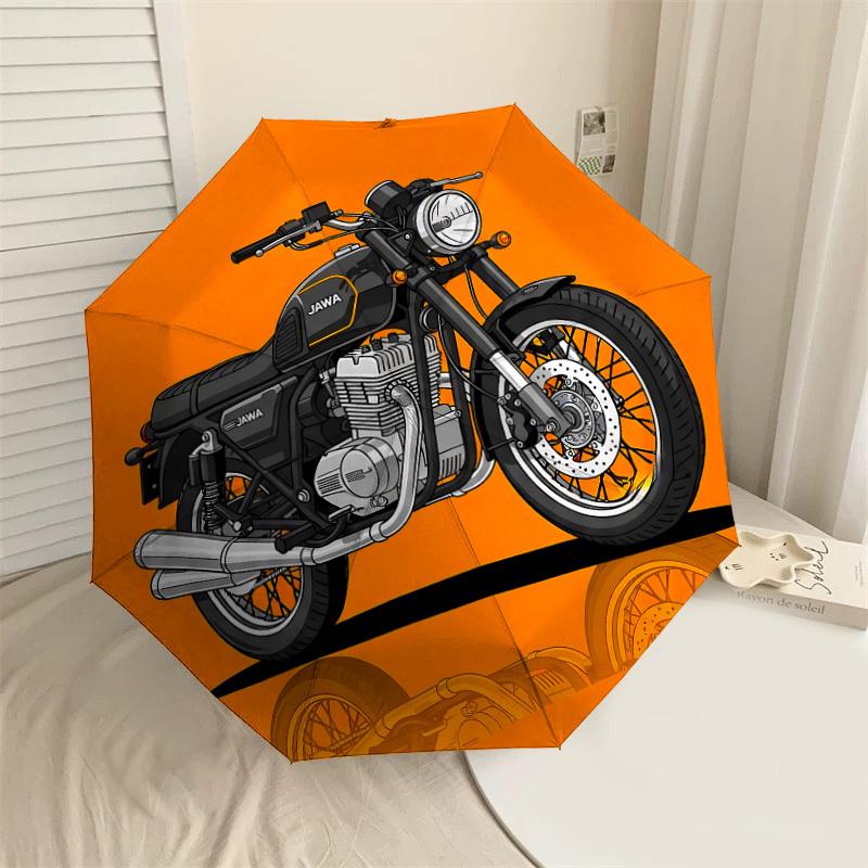

1PC Motorcycle JawaUmbrella-8-Rib Reinforced, Automatic Open, Lightweight & Durable, Cute Fashion Accessory for Outdoor-P191