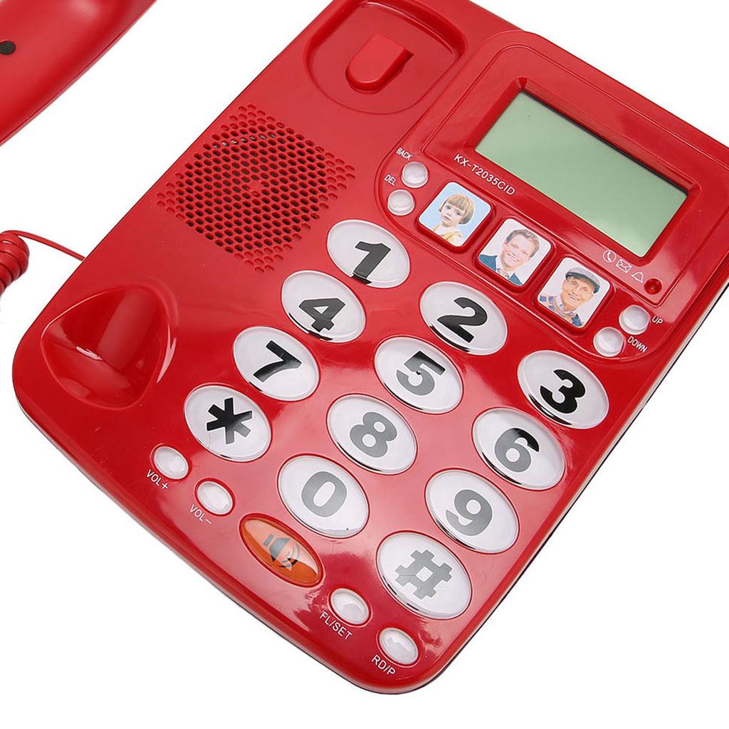 Corded Phone Dual Port Clr Sound Last Number Function Volume Desktop Landline Phone