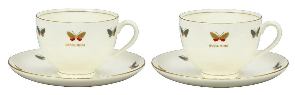 Hanae Mori Pair of Cups and Saucers (CHO) MB6401-1