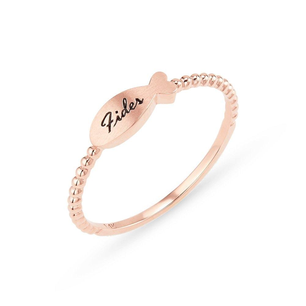 [Dorocy] 14K Fides Fish Ring