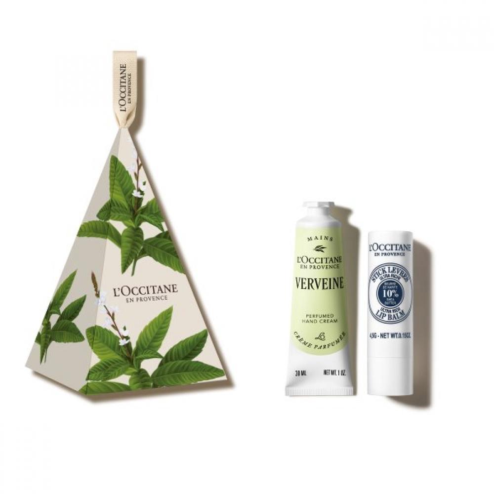 L Occitane Verbena Perfumed Hand Cream Stick Lip baLm Duo Single option