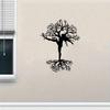 Vintage Tree and Woman Metal Wall Art Rust Proof Iron Silhouette Christmas Yard Decoration Unique Gift for Art Lovers