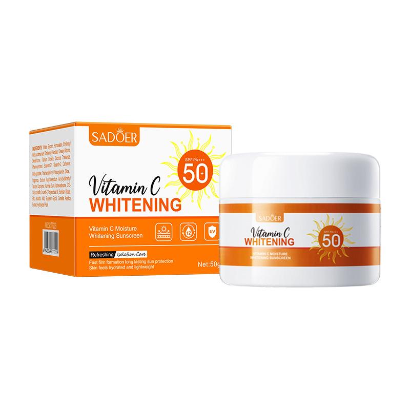 

Увлажняющий солнцезащитный крем для тела с витамином С для максимальной защиты от УФ-лучей и осветления кожи 50g