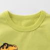 27Kids Kidsren's Clothing Kidsren's Short-Sleeved T-Shirt Summer Boys' Cartoon Dinosaur Tops Baby Pure Cotton Half-Sleeved Clothes