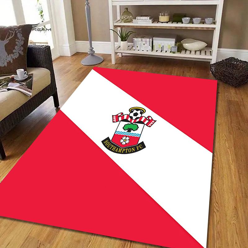 Southampton FC2 Flannel Pattern Square Carpet,Area Rug,Carpet Rug for Living Room Bedroom Sofa Playroom Decor,Non-slip Floor Mat
