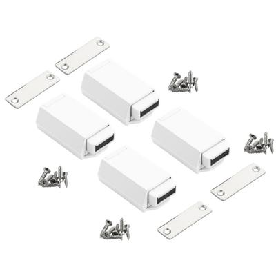 4pcs Push To Open Magnetic Door Catches Press Snap Stable Magnet Cabinet Catch Hidden Easy Installation Cabinet Door Rebounder