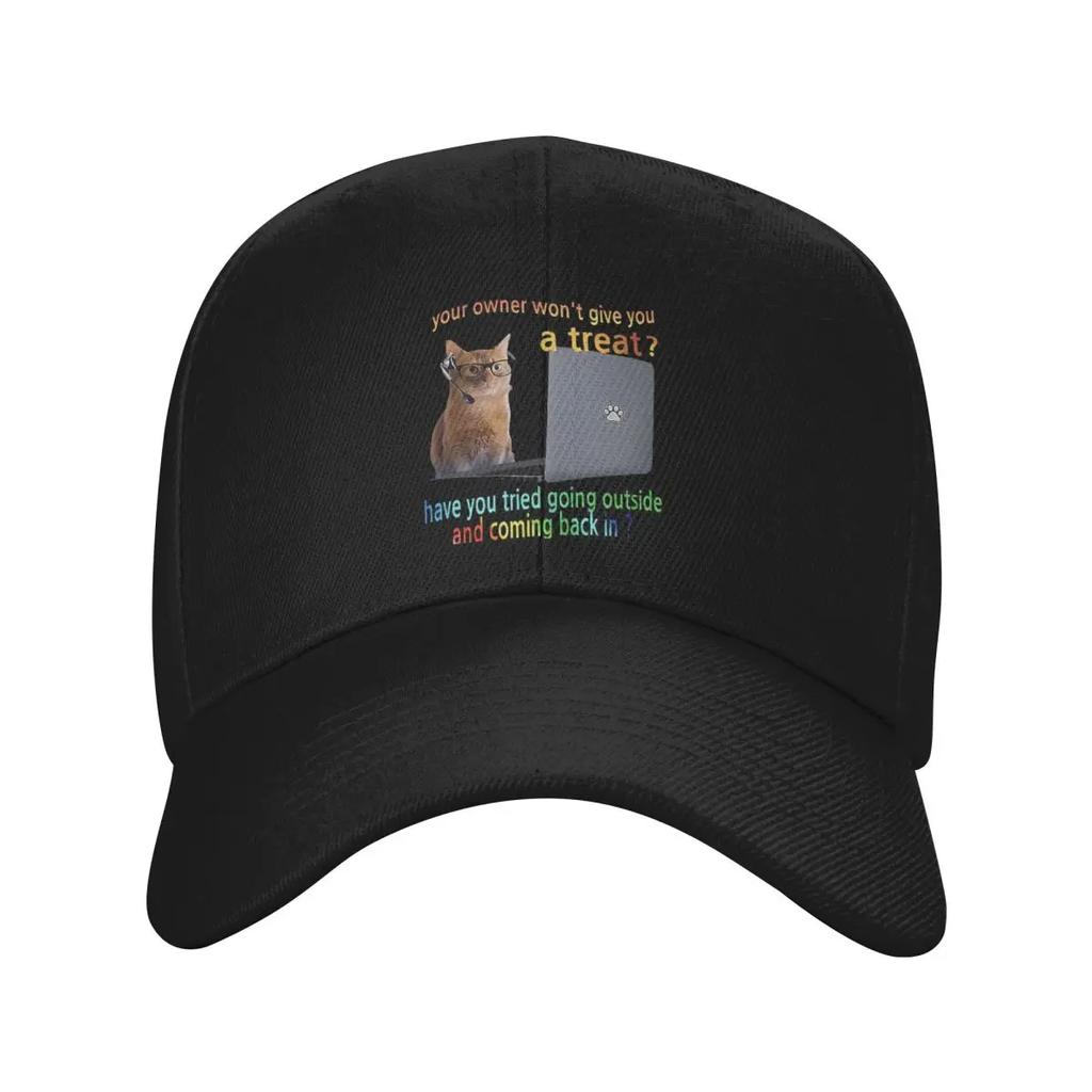 Costumer Service Cat Meme Graphic Breathable Design Caps Men Sports Caps Summer 2025
