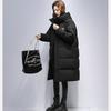 Winter  Over The Knee Hooded Mid Length Unisex Cotton Jacket, Loose and Thick, Warm Couple Jacket for Women