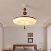 French Retro Cream Ceiling Light - Full Spectrum Eye Protection Chandelier for Bedroom or Study.