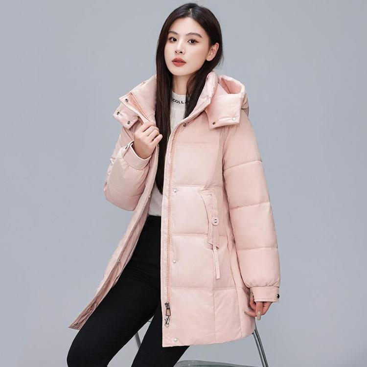 New Style Winter Fashion Women's Mid-length Down Jacket Super Good-looking Thickened Warm Duck Down Jacket