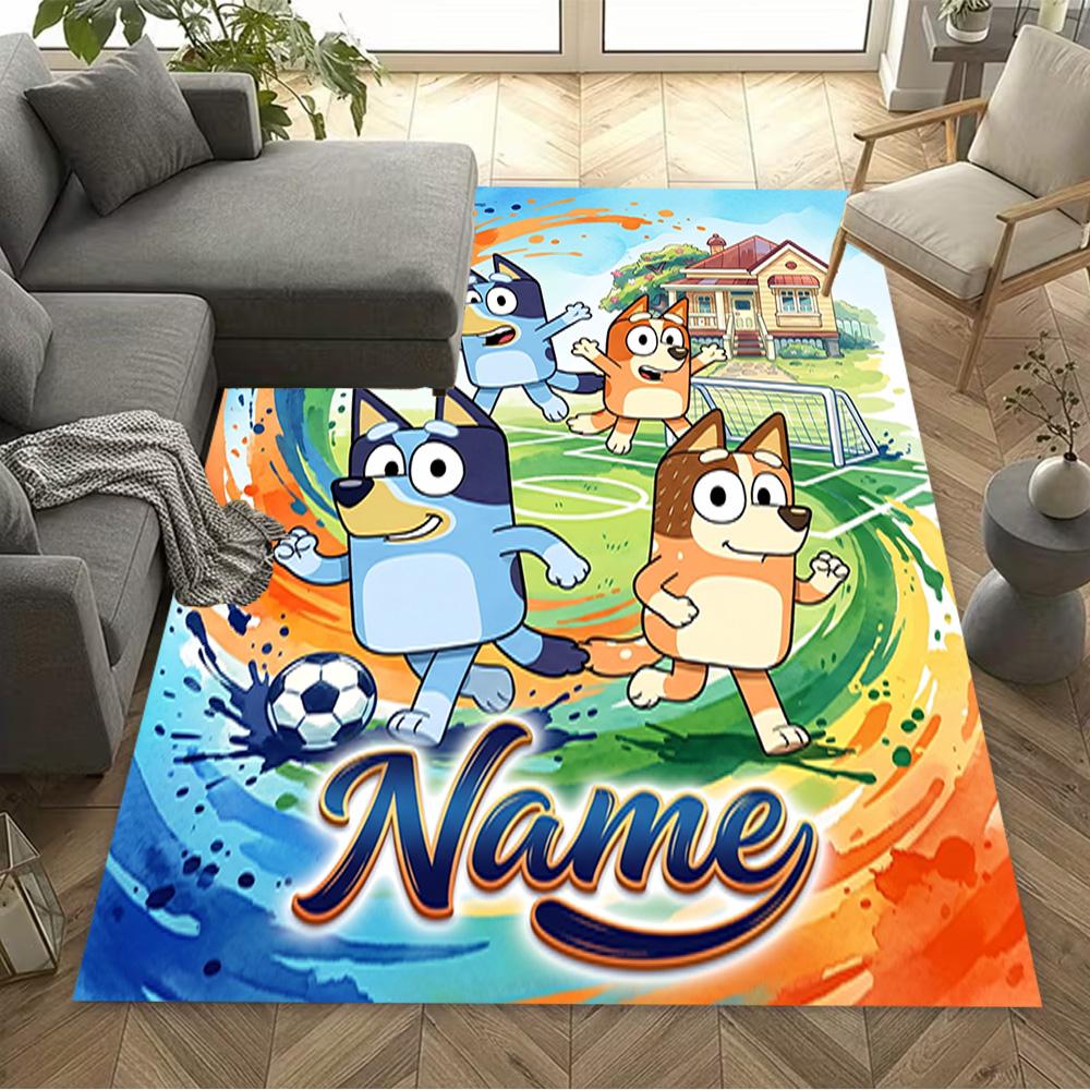 Halloween Soccer Fun Customize Your Name Floor Rug Office Rug Design for Outdoor Dormitory Hallway Decorate room Anti-slip Rug Office home decor