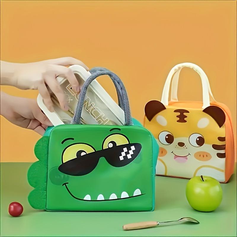 1pc Portable Cartoon Animal Pattern Design Insulated, Portable Fashionable Handbag, Suitable for School, Work and Travel