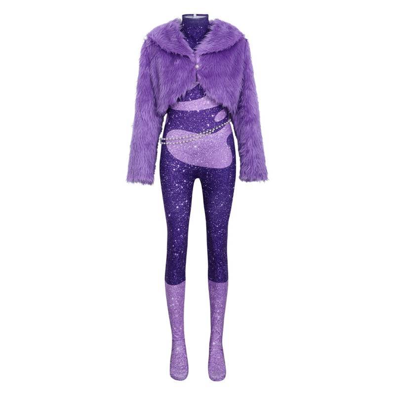 Zootopia Gazelle Cosplay Costume With Faux Fur For Halloween And Themed Parties