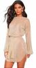 Women's Gold Prettylittlething Tie-up Dress 36