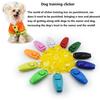 2 in 1  Training Clicker Pet Clicker Dog Clicker Training Whistle Answer Card Pet Dog Trainer Assistive Key GXLYP04