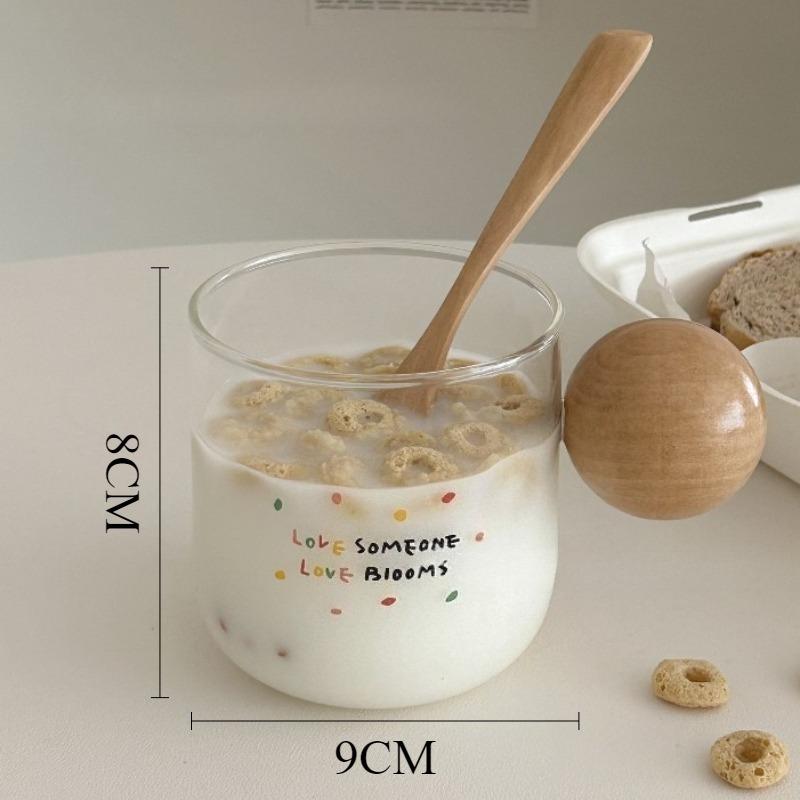 

Creative Glass Cups Aesthetic Cute Elegant Coffee Cup Simple Unique Funny Glassware Office Home Kitchen Drinkware Accessories 450ML