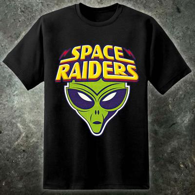 Space Raiders 80s Unisexs T Shirt Retro Crisp Kids Vintage