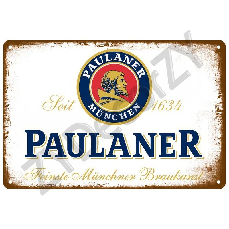 Beer Tin Retro Wall Plaque Art Club Pub Bar Poster Home Metal Sign Wall Decorations Vintage Cafe Mural Plate Brand Iron Painting