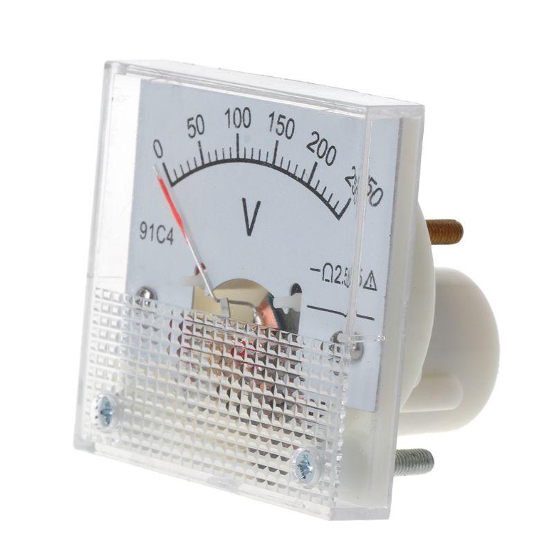 Dial Type DC Voltage Meter Voltmeter Analog Panel Rectangular Plastic Volt Tester 3/5/10/15/20/30/50/100/150/250V