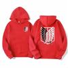 Japanese manga Attack on Titan printed men's street hoodie, Harajuku casual sportswear, fashionable and warm winter coat
