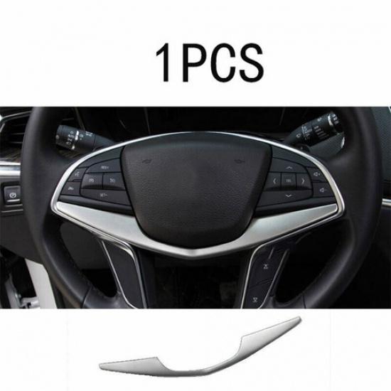 Steering Wheel Strip Cover Trim ABS Matte Silver Fit For Cadillac XT5 2016-
