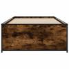 Bed Frame Smoked Oak 80 X 200 Cm Wood Based Material