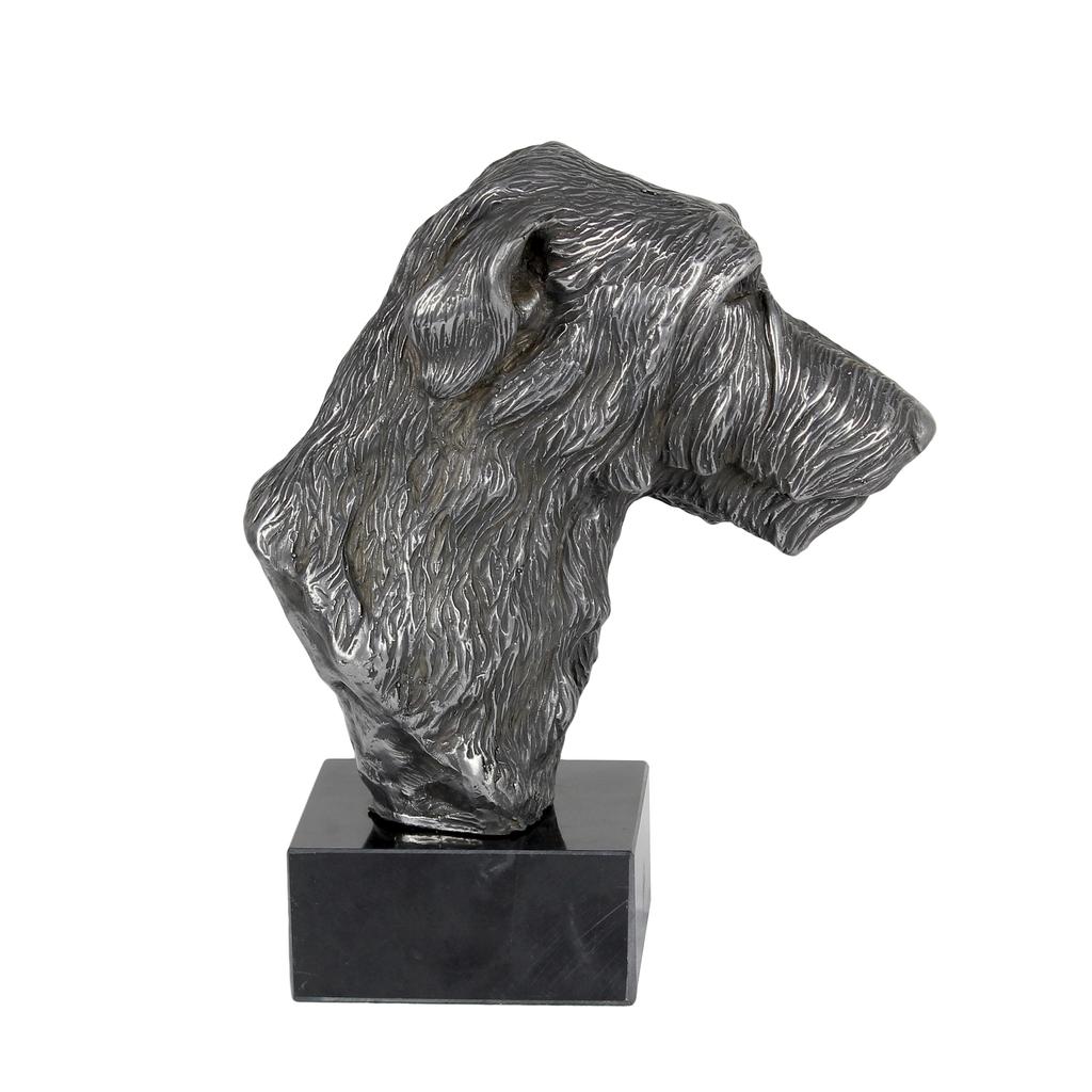 Deerhound, Scottish Deerhound - Figurine On Marble, Covered with Silver Metal, Handmade, Brand Art-Dog