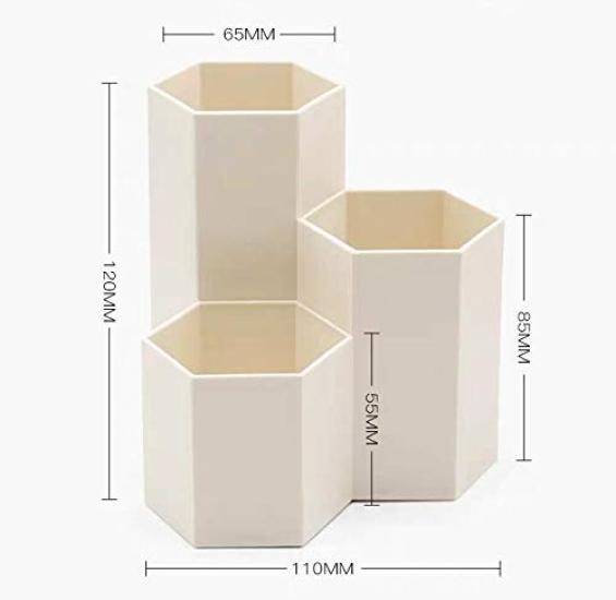 Stylish Hexagonal Pen Desk Cosmetic Storage Stationery Storage Small Item Increases Desk Pen Large Capacity Holder, Organizer, Box, Storage,