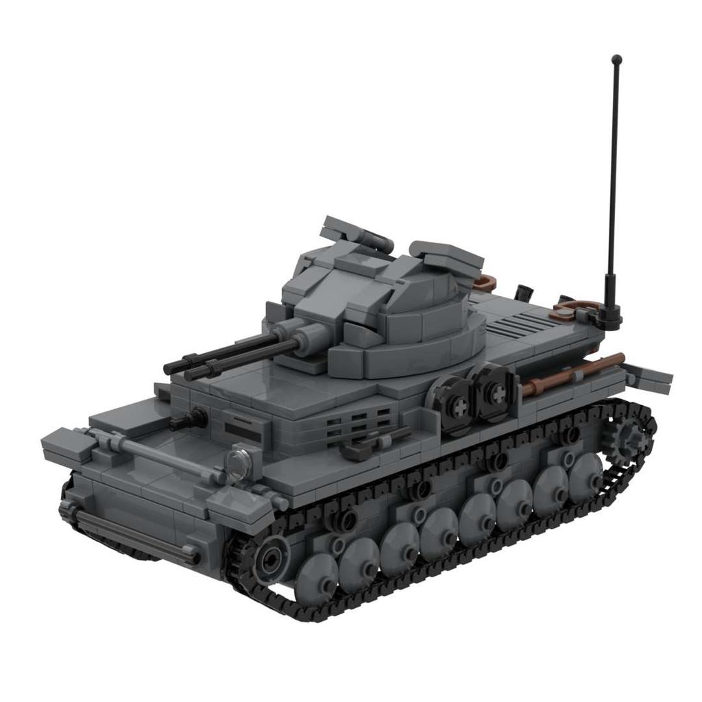 Druhá světová válka Německý tank Panzer I II III IV Flakpanzer MK103 Vojenská stavebnice Armádní kostky Sestavitelná sada Kompatibilní se značkami
