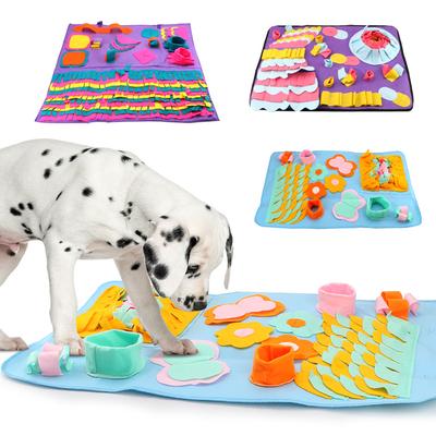 Detachable Fleece Pads Pet Sniffing Training Blanket for Dogs Puppy Cat Pet Cat Dog Snuffle Mad Relieve Stress Puzzle Toy