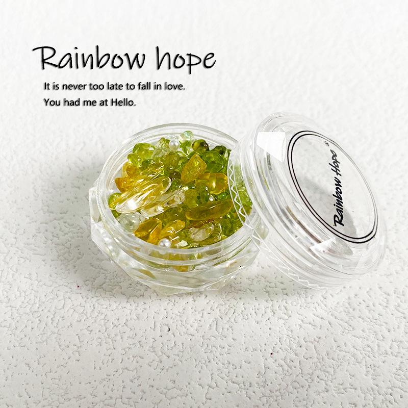

Xiaohongshu Mixed Color Nail Art Material Bag Diy Wearing Nail Decoration Natural Stone Gravel Nail Art Jewelry