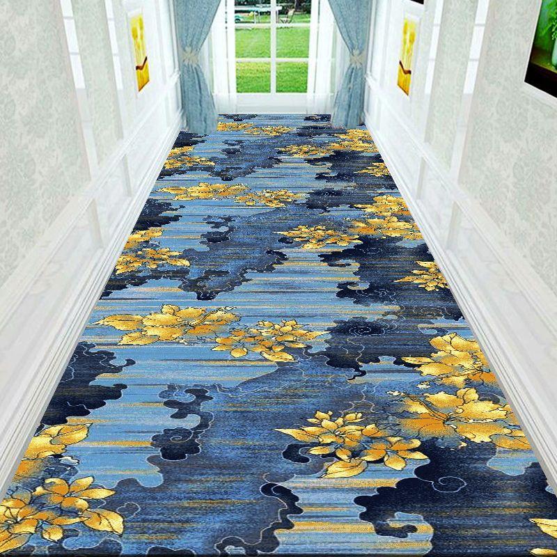 Luxury Beige Rectilinear Shaggy Aisle Runner Rug - Polyester, Non-Slip, Durable Easy Clean Heavy for Hotel & Home Corridors - Multiple Sizes Available